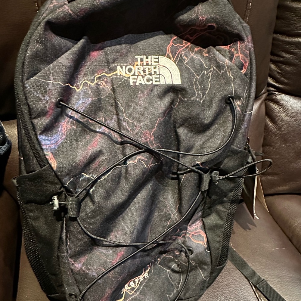 The North Face Black and Red Backpack